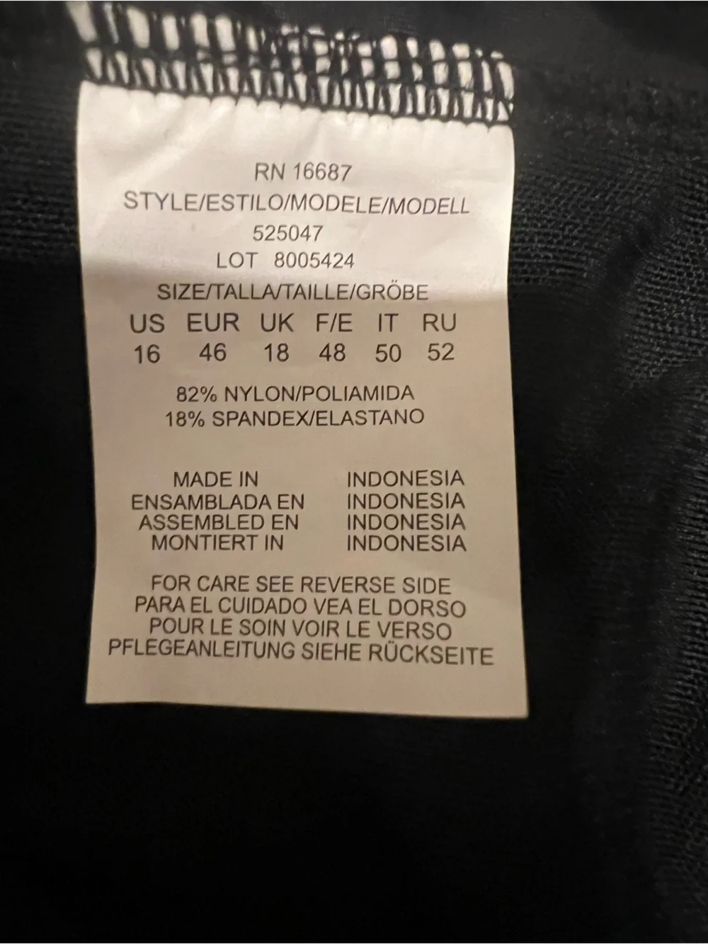 Swim Solutions Black Tummy Control Swim Bottom Size 16 NWT